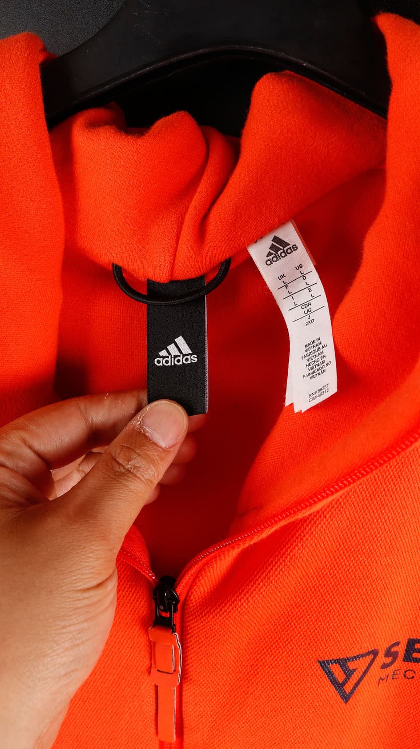 아디다스 오렌지 후드 집업 상품이미지2