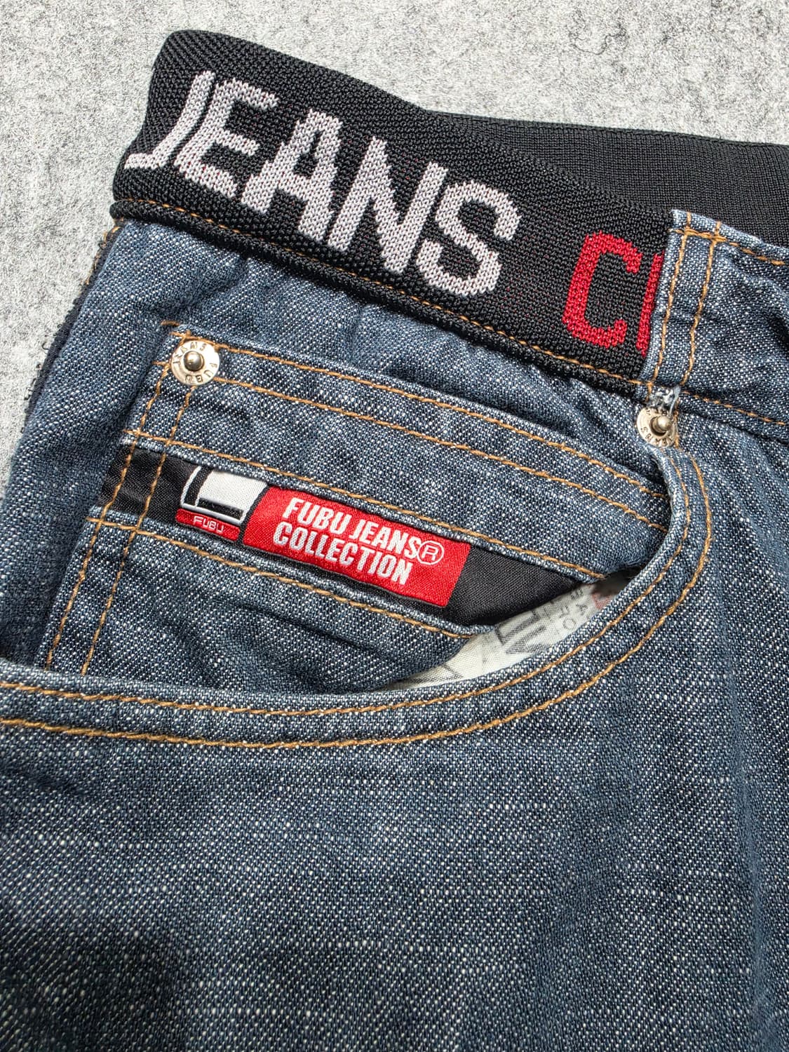 FUBU 후부 올드스쿨 Y2K 버뮤다 스트링 데님 하프팬츠 상품이미지8