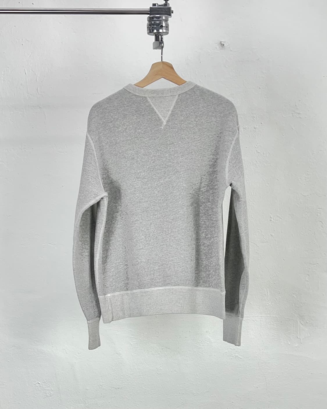 폴로 랄프로렌 멜란지 그레이 스텐실 브러쉬드 스웨트 셔츠 상품이미지6