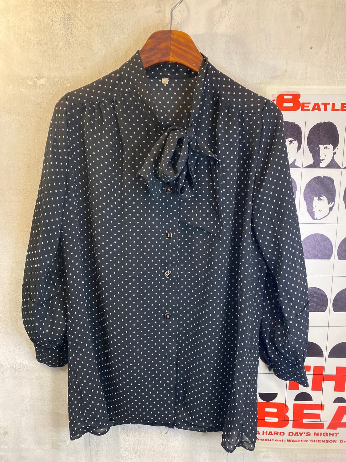 Japan vintage 도트블라우스 상품이미지1