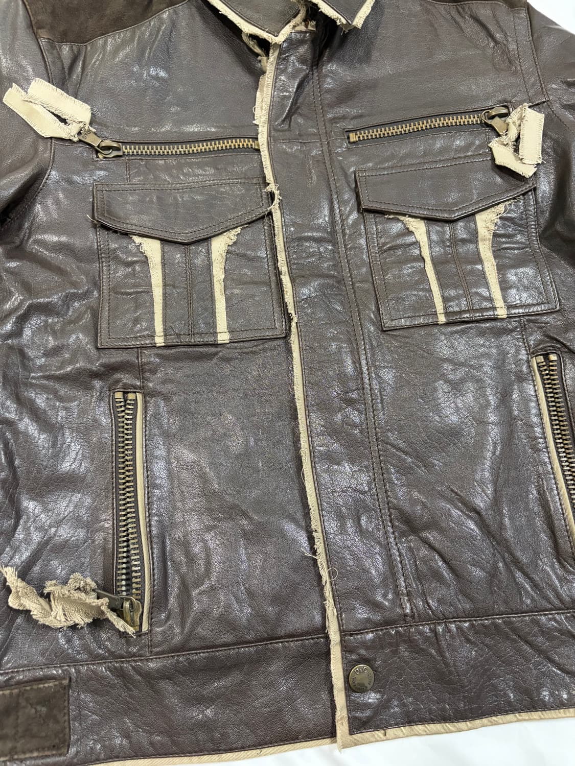 돌체앤가바나/멀티레이어 레더자켓/48 상품이미지3