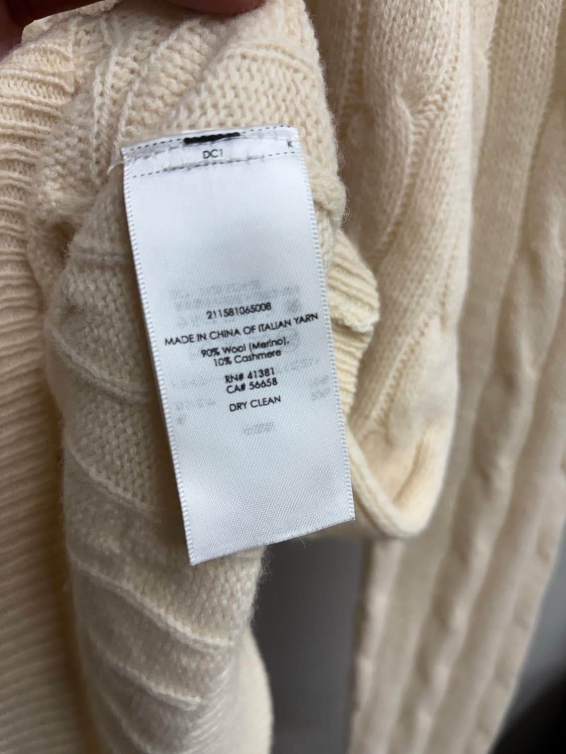 폴로 캐시미어 꽈배기 니트 상품이미지4