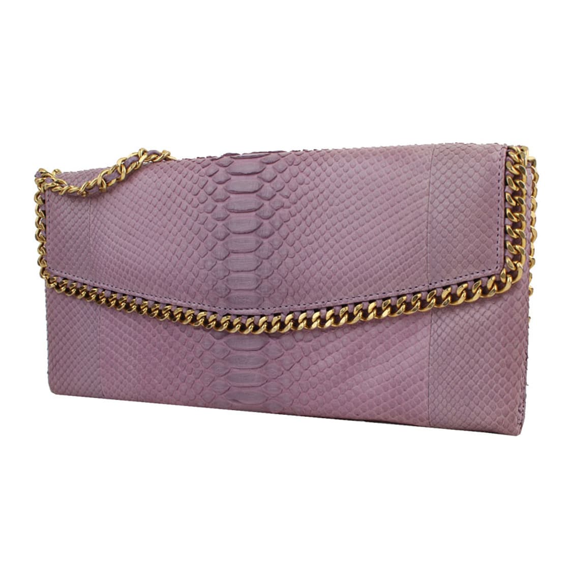 CASHHIMI 아나콘다 바이올렛 금장 플랩 클러치겸 숄더백 상품이미지2