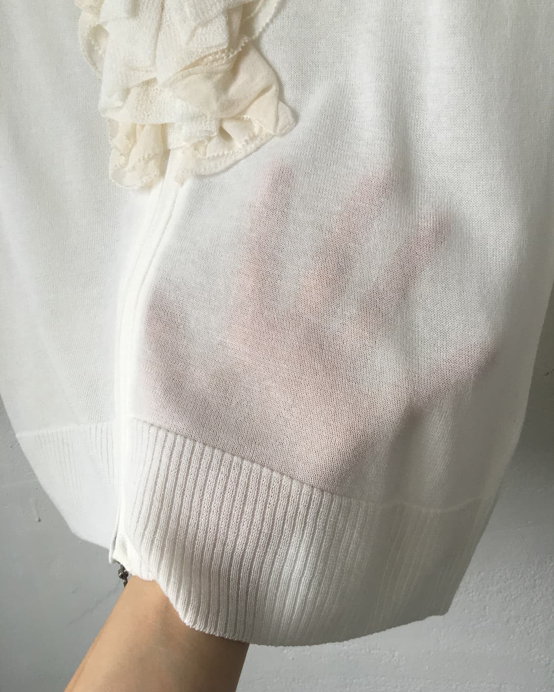 Ruffle point knit zip up 상품이미지5