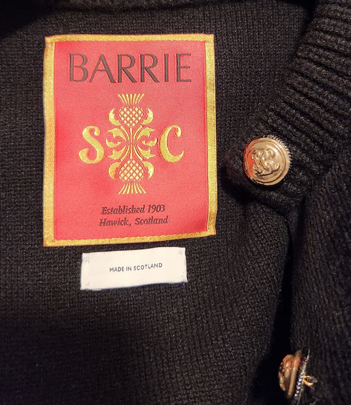 (정품)샤넬 배리 BARRIE 블랙 벨벳캐시미어 자켓가디건 상품이미지4