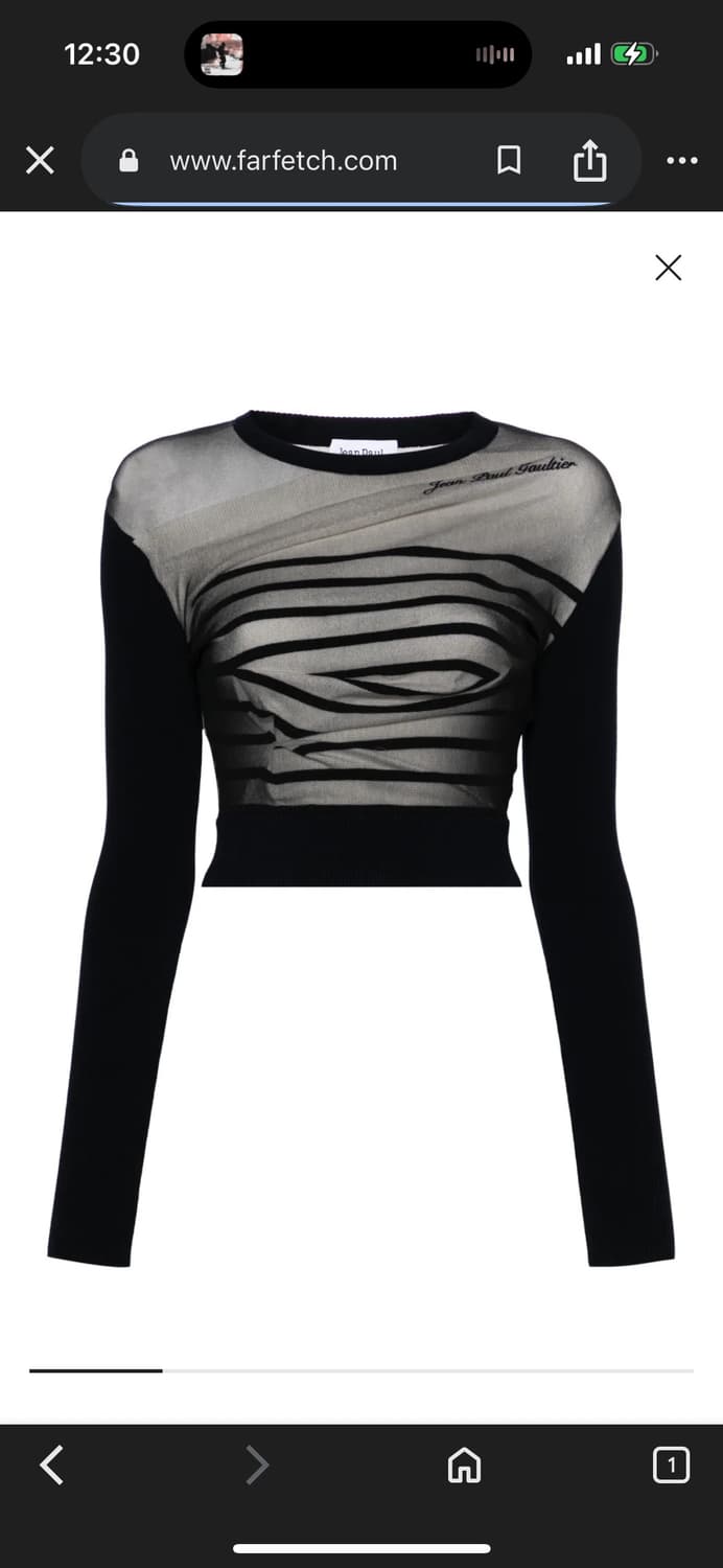 장폴고티에 레이어드 크롭 스웨터 상품이미지1