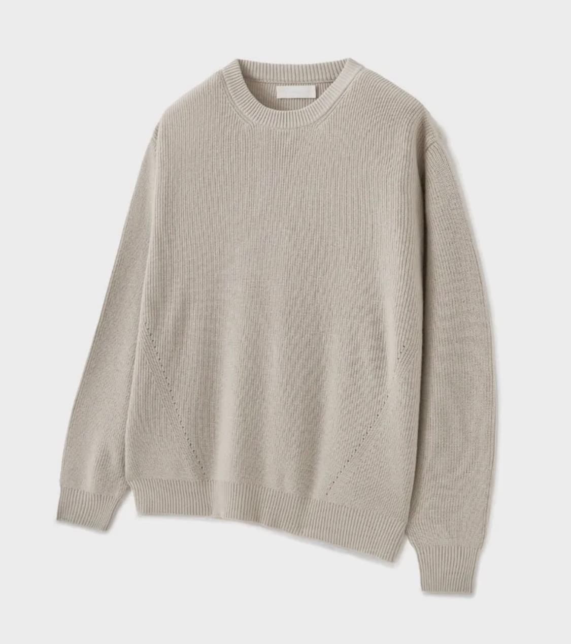 미나브 캐시미어 벨르 라운드 니트 [베이지/M] 울니트/쿠어/밈더워드로브 상품이미지1