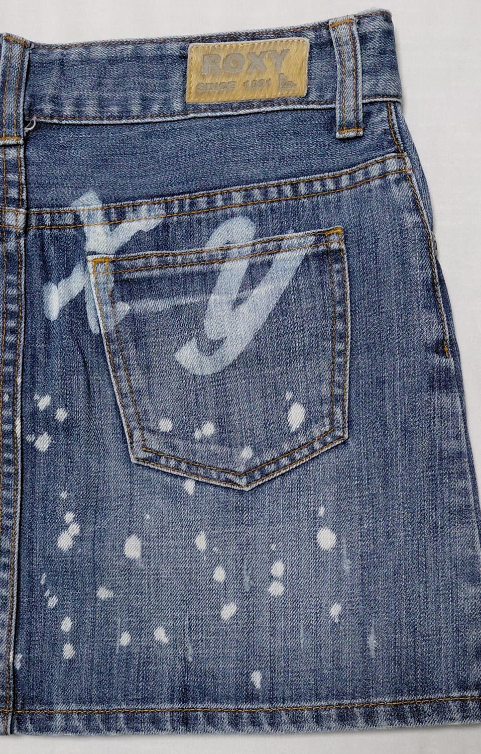 ROXY(록시) 페인트 스플래터 데님 미니스커트 (M사이즈) 상품이미지9