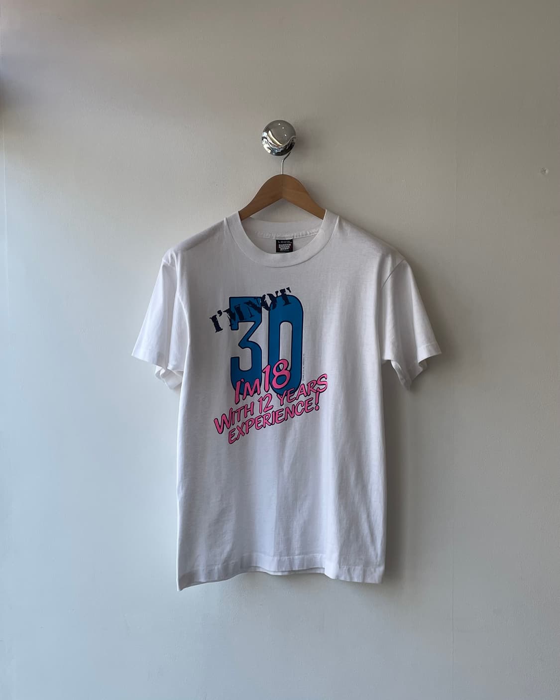 80‘s USA “I’m not 30” T-shirt L 상품이미지2