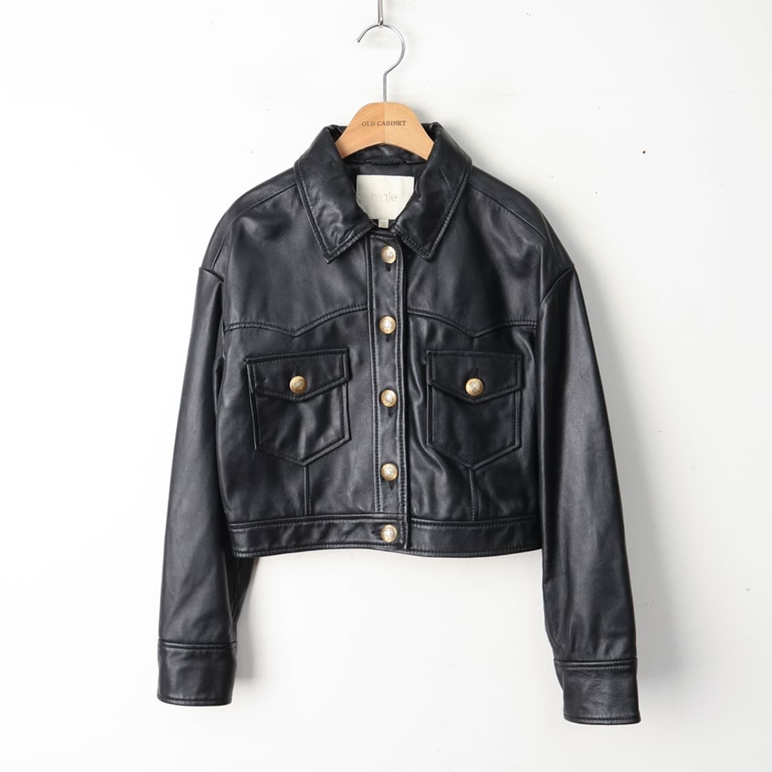 44/마쥬 크롭 레더 자켓 상품이미지1
