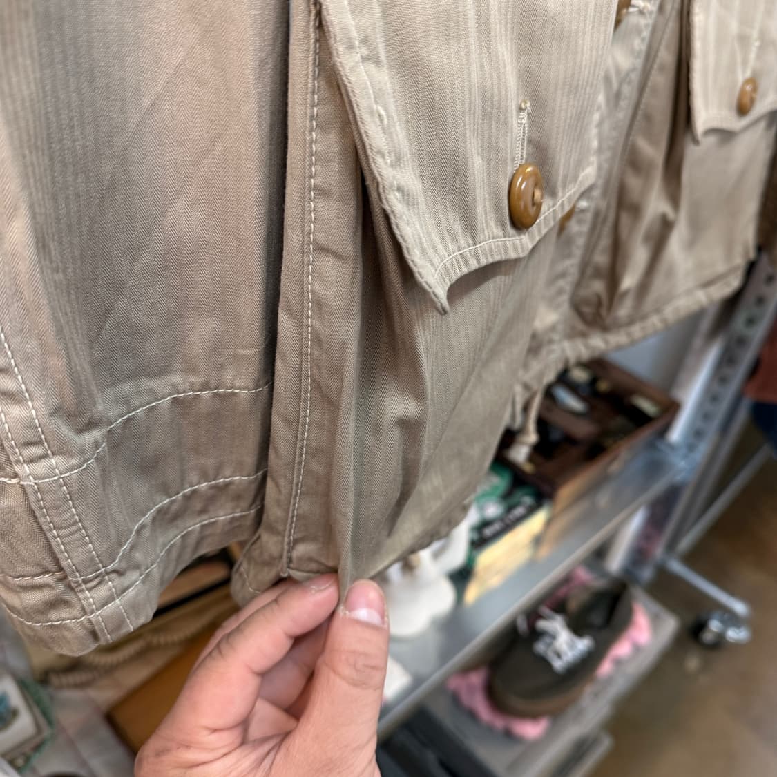 나이젤 카본 헤링본 후크 디테일 마운틴 파카 46 S 상품이미지4