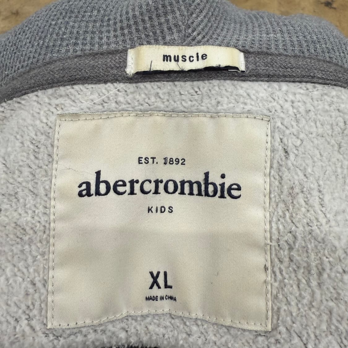 아베크롬비 그레이 블루 후드집업 상품이미지5