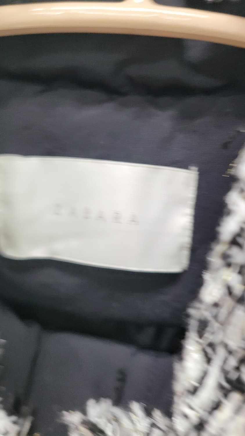 ZABARA ODE  폭스후드 트위드배색 숏패딩 상품이미지5