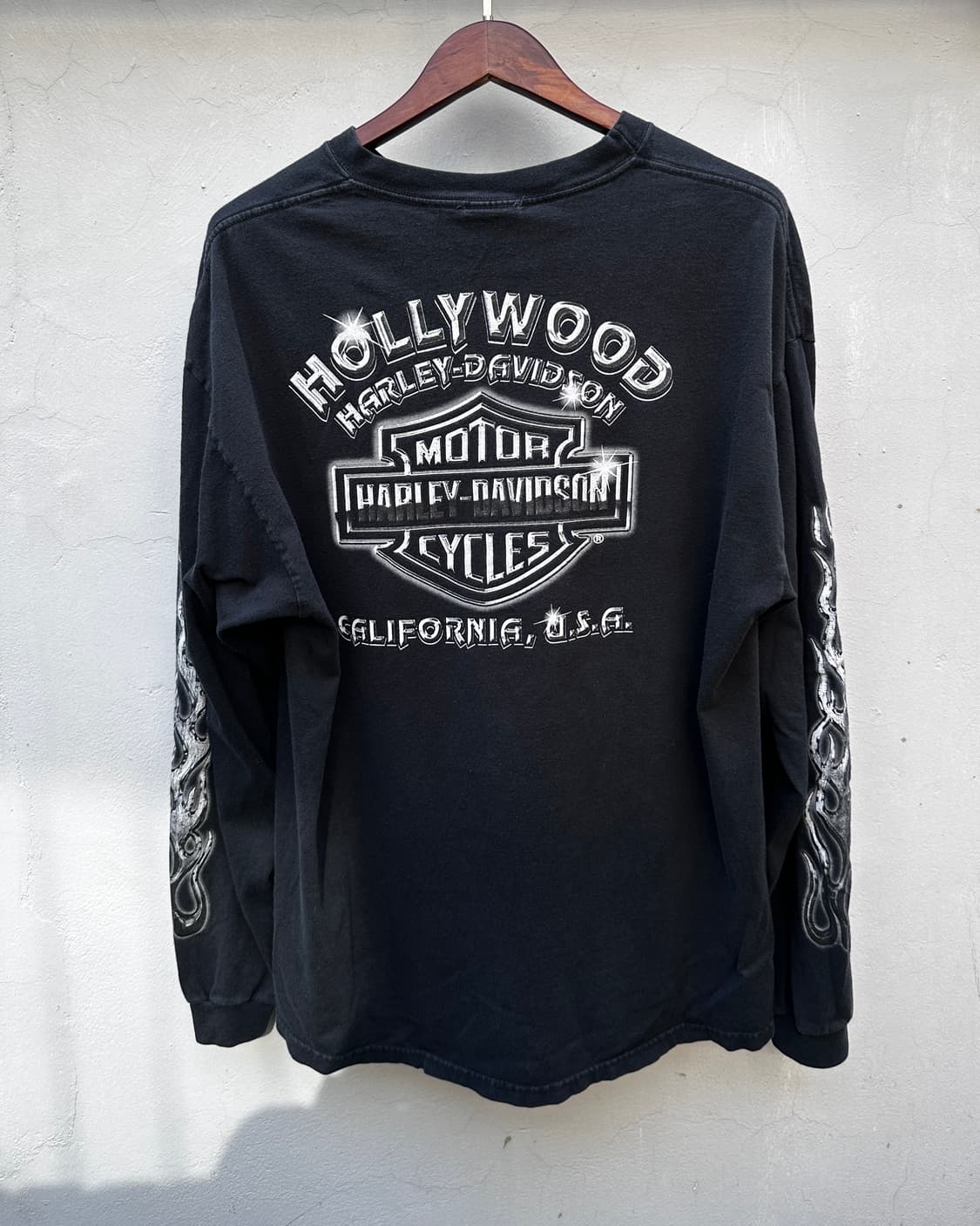 00s 할리 데이비슨 hollywood chrome flame 롱슬리브 상품이미지2