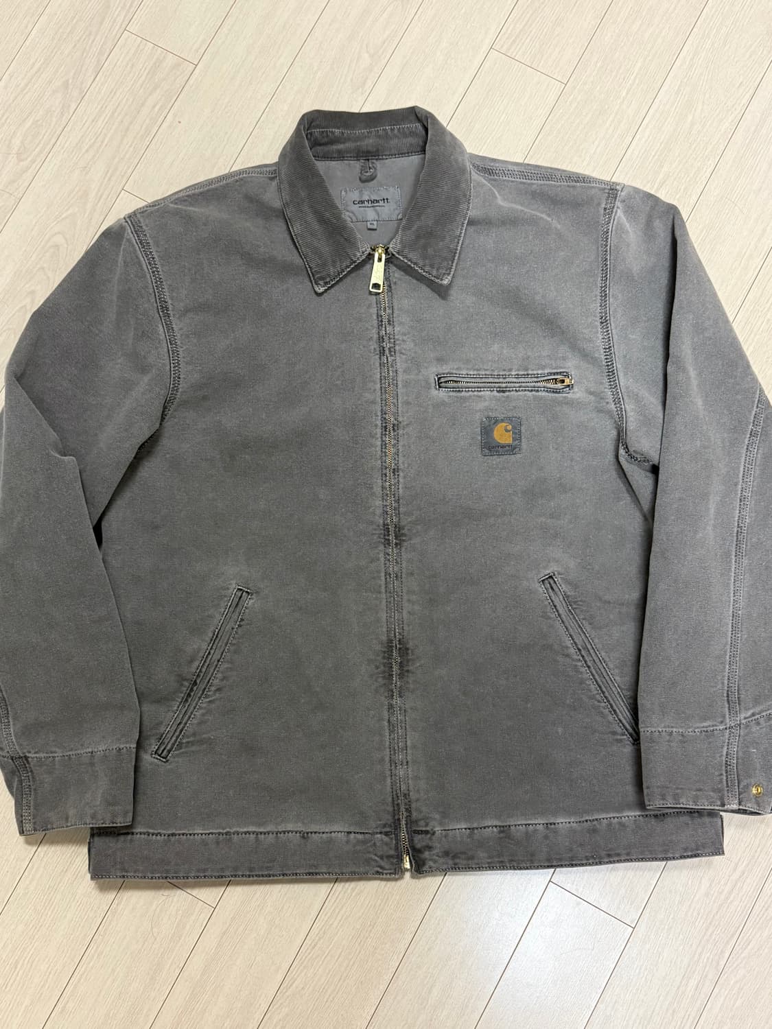 칼하트 wip 디트로이트 자켓 블랙/블랙페이디드 상품이미지1