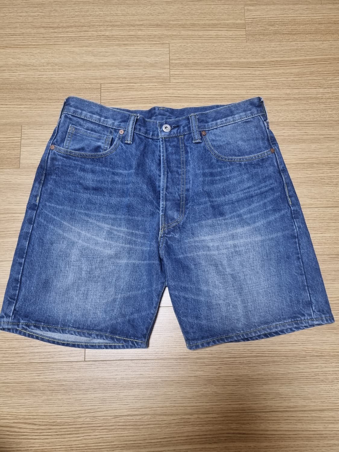 아웃스탠딩 데님 반바지 : W.W. II SELVEDGE DENIM SH 상품이미지3