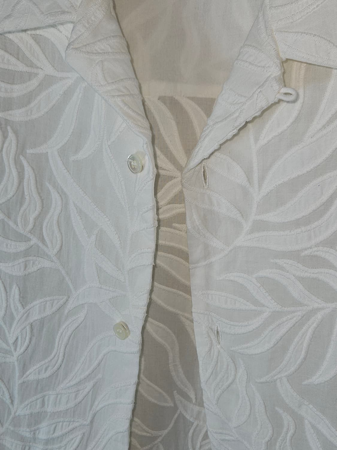 코스 COS 릴랙스드 브로더리 앙글레즈 반팔셔츠 M 오버핏 (거의새상품) 상품이미지3