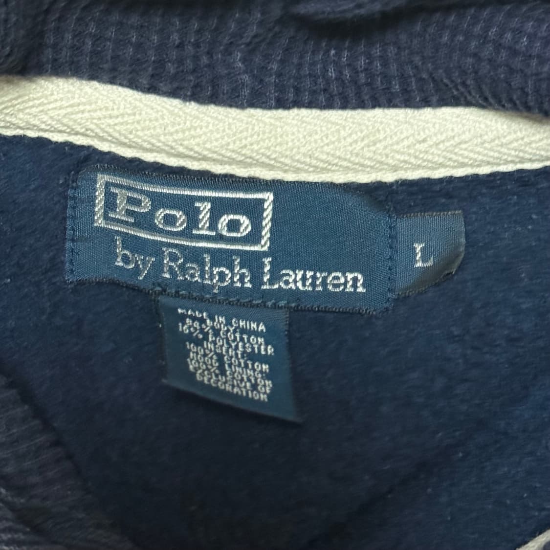 L) 폴로 랄프로렌 네이비 후드집업 상품이미지3