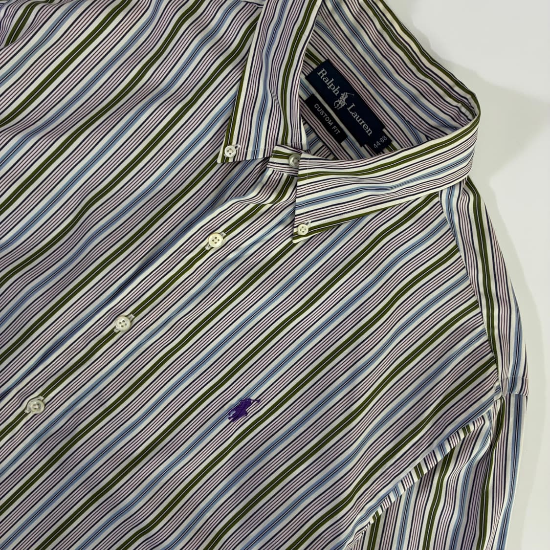 Polo  폴로  랄프로렌 자수 코튼 멀티컬러 스트라이프 셔츠  상품이미지3