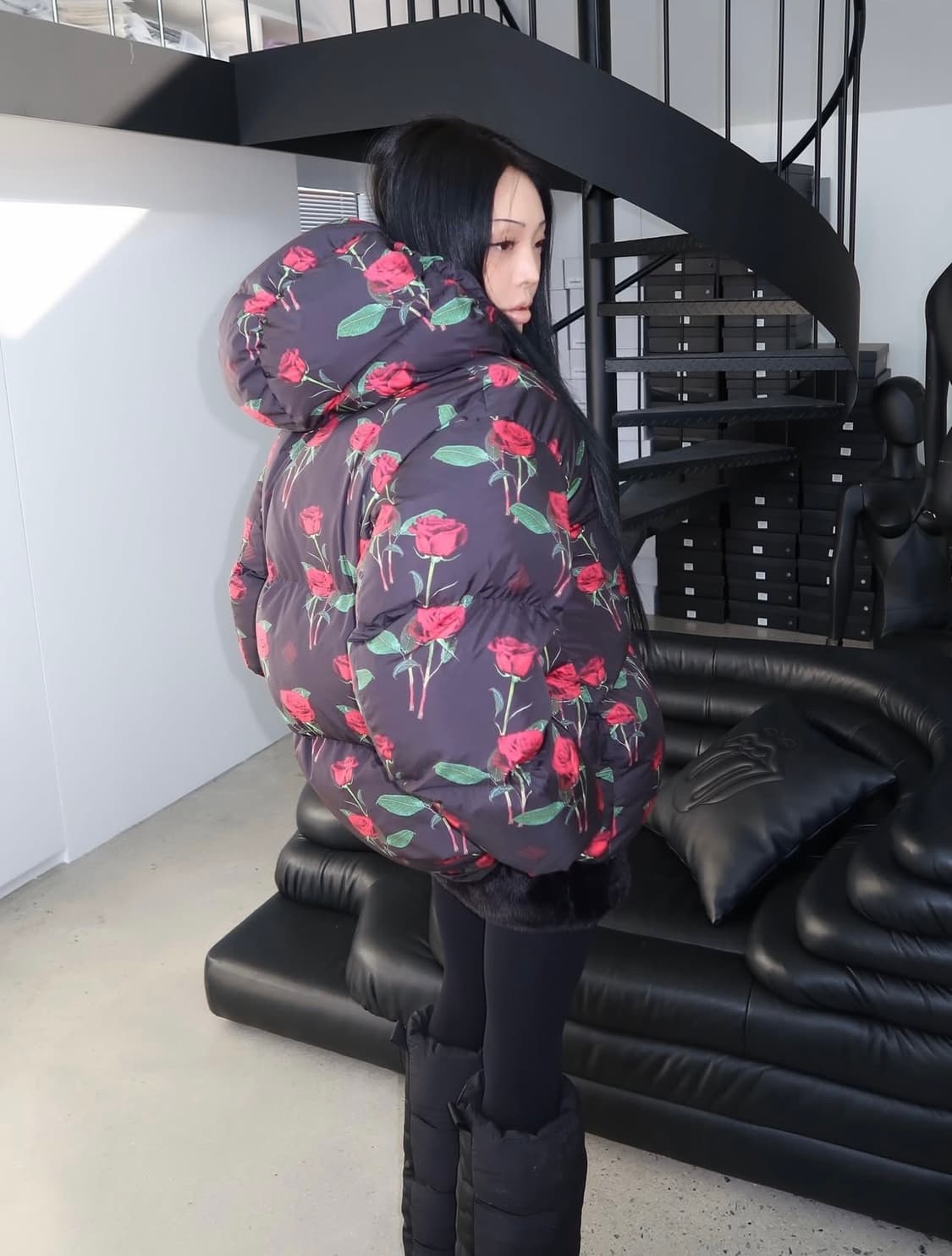 Toh rose padding 로즈 패딩 상품이미지3