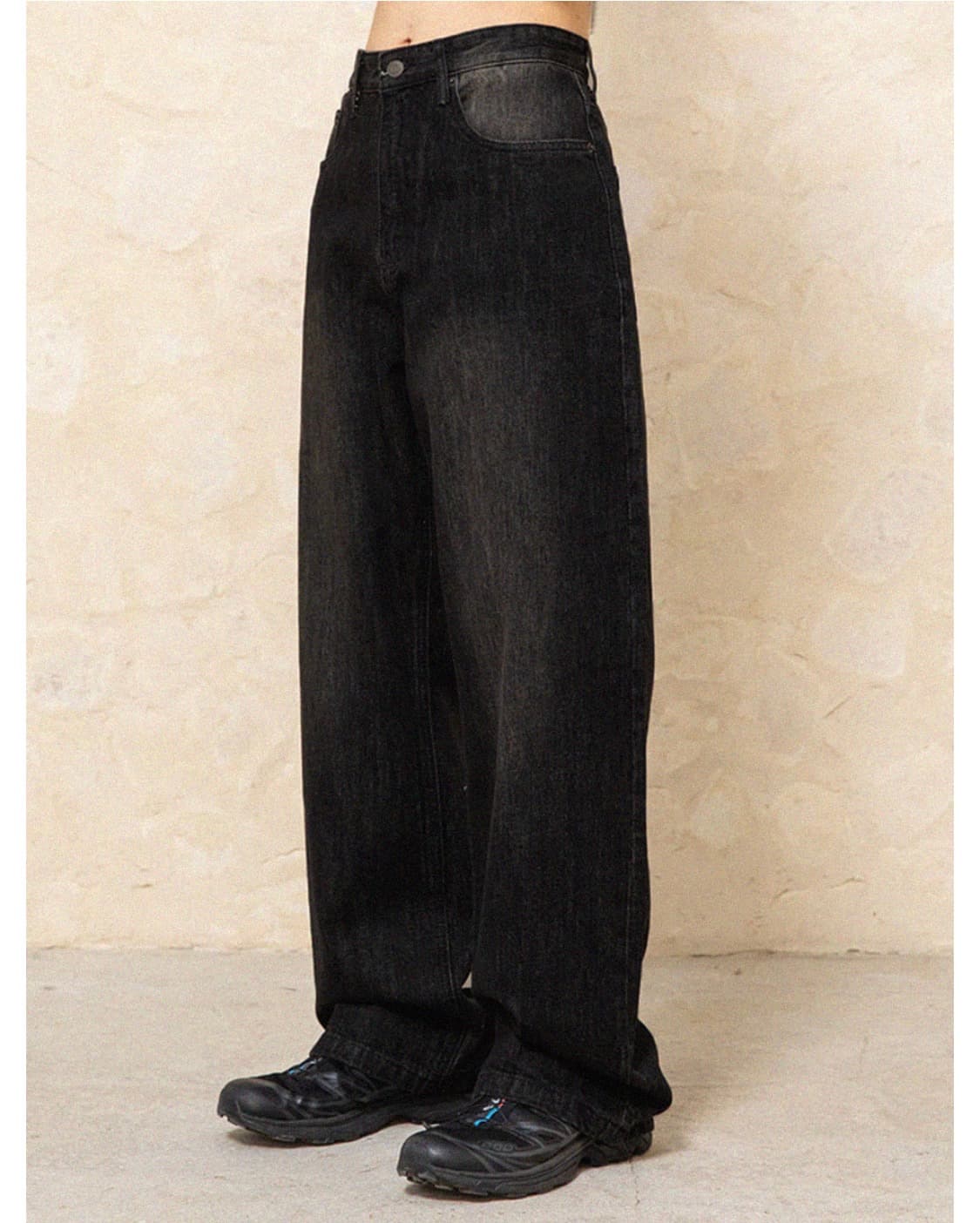 비긴202 플레어핏 블랙 워시드 데님 상품이미지2