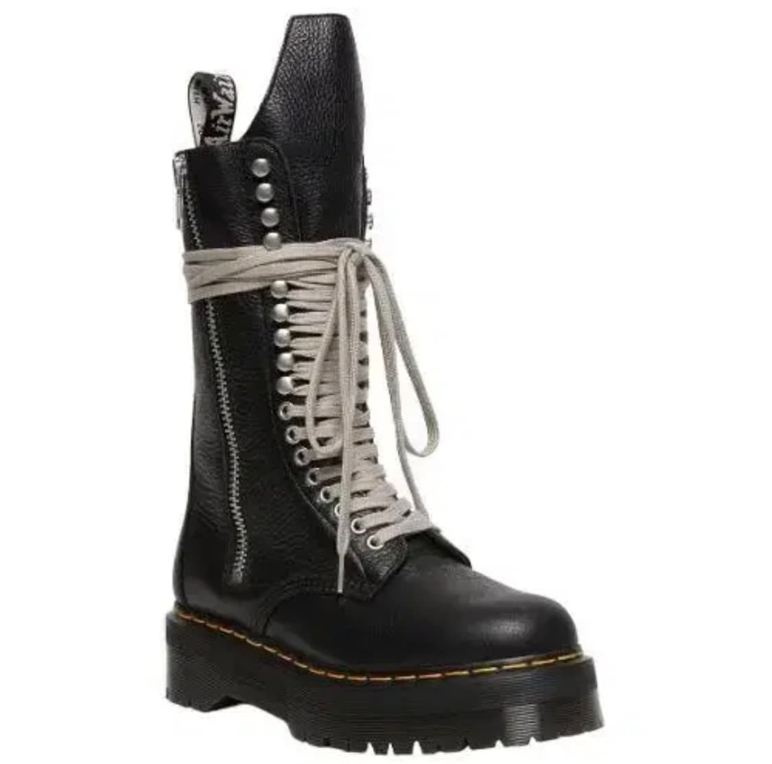 닥터마틴 x 릭 오웬스 1918 RO 레더 레이스 업 플랫폼 부츠 블랙 상품이미지1