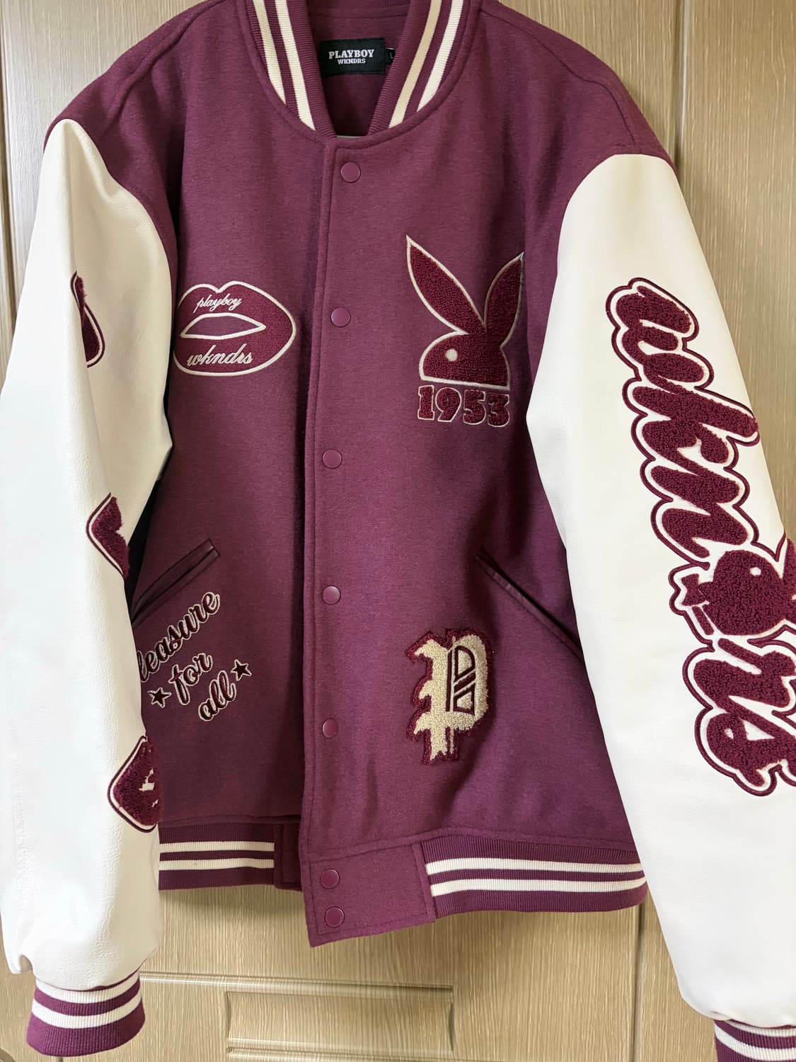 위캔더스 플레이보이 wkndrs 바시티 자켓 L 새제품 상품이미지2