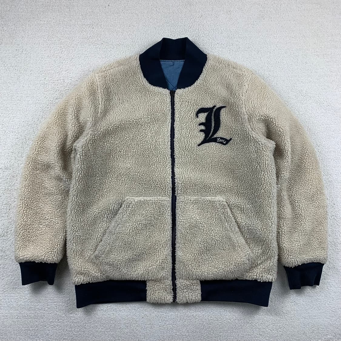 00's 리바이스 레드탭 데님/플리스 리버시블 퀼팅 자켓 상품이미지6