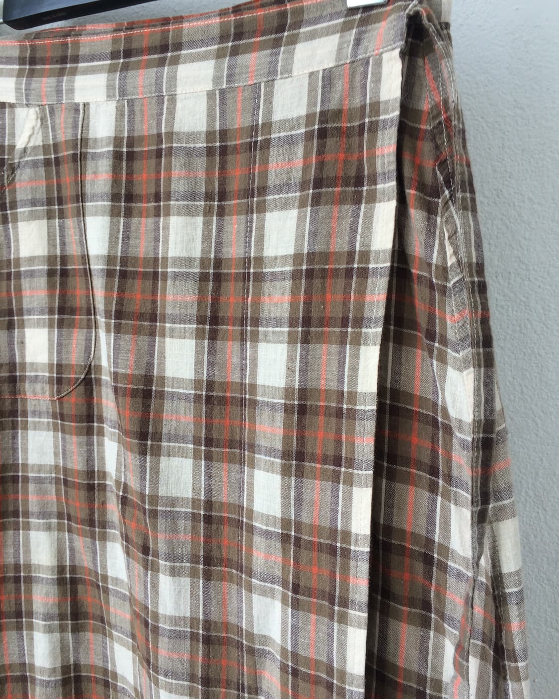 Check pattern wrap skirt 상품이미지3