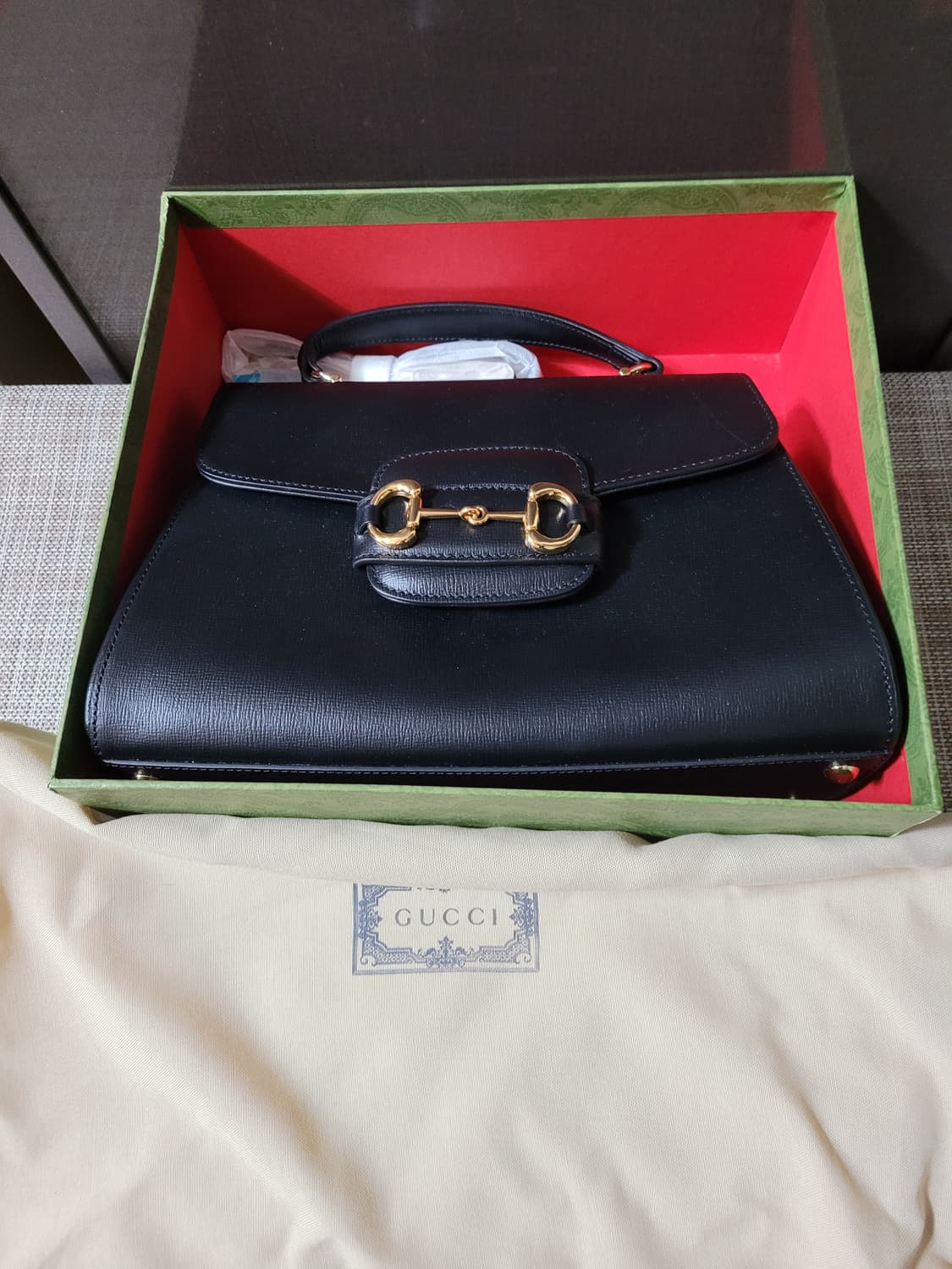 GUCCI 구찌 홀스빗 1955 가죽레더 숄더백 미니 핸드백 매장 정품 상품이미지1