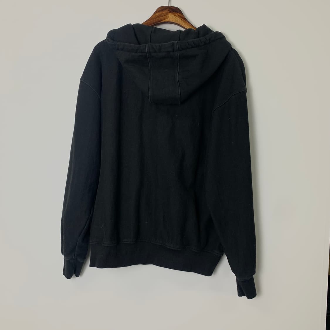 예일 블랙 버튼 후드집업 상품이미지3