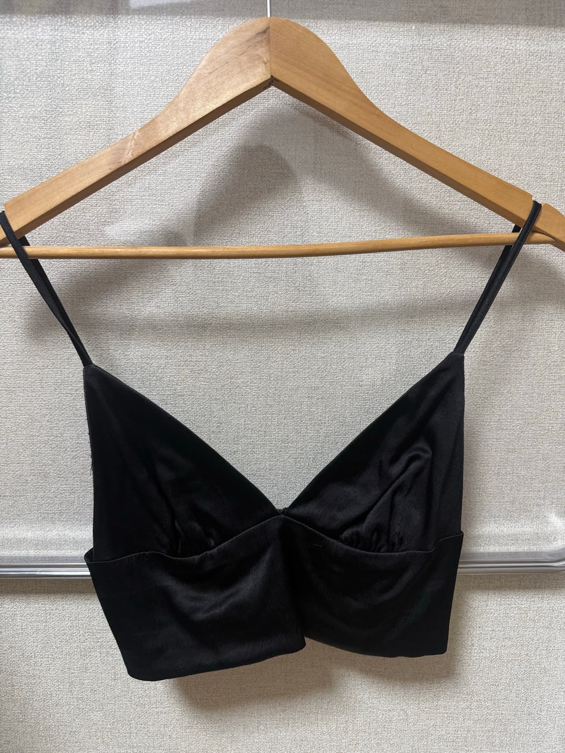 Zara 자라 새틴 브라렛 탑(화이트, 블랙) 상품이미지4