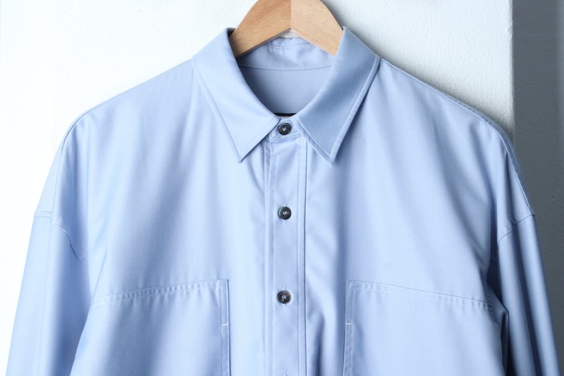 (L-XL) 엘무드 셔츠 남방 투포켓 연블루 무지 놈코어-H33533 상품이미지3