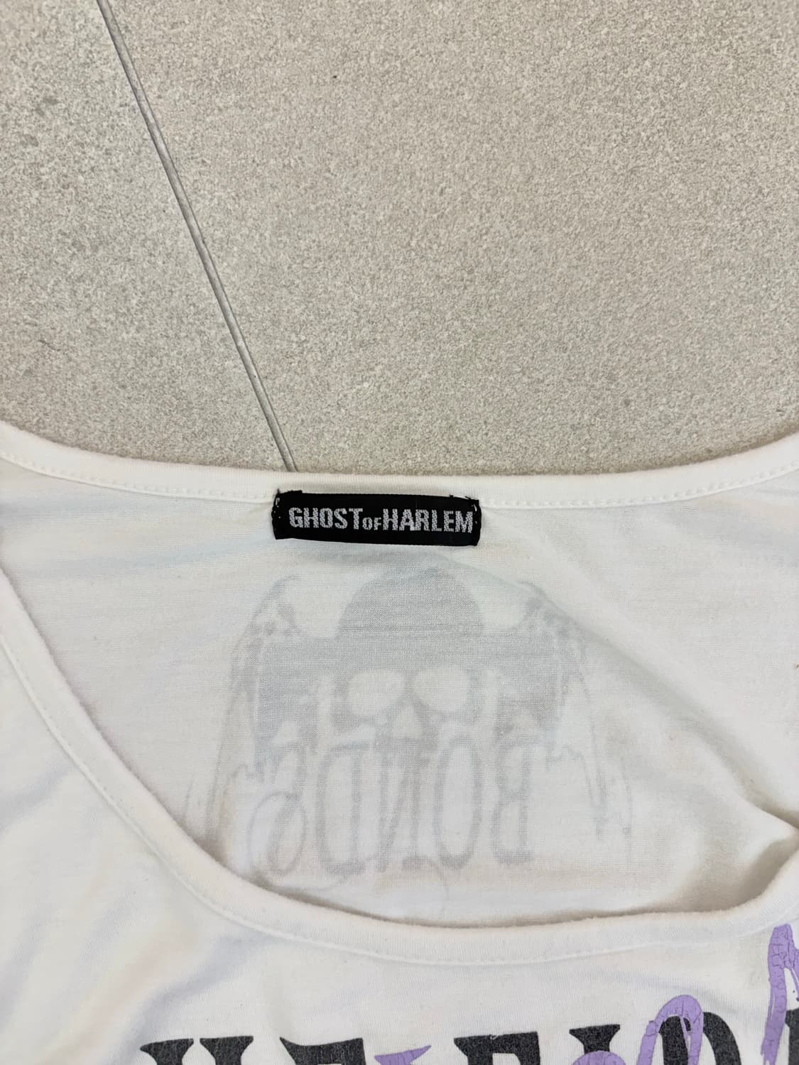 GHOST of HARLEM 레터링 셔링 롱슬리브 상품이미지5