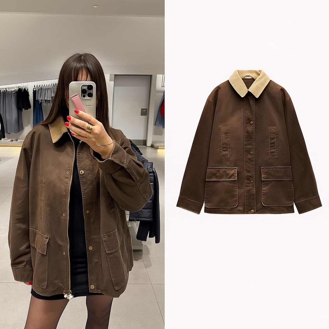 자라 배색 컬러 자켓 (택포) 상품이미지1