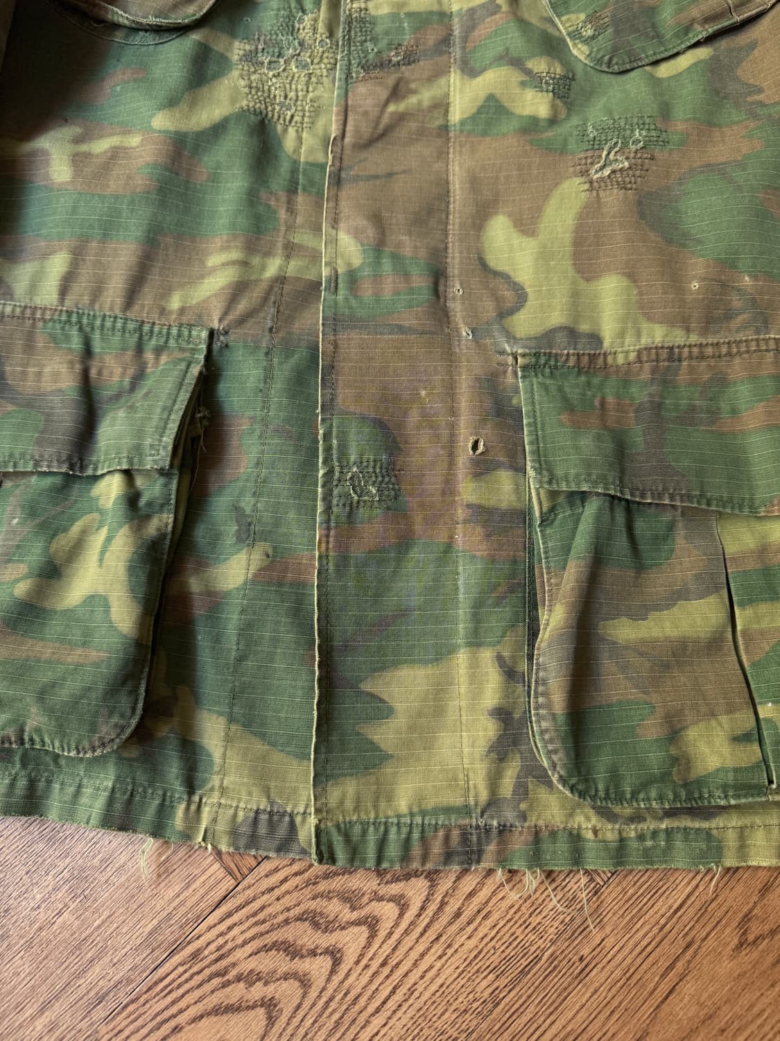 [S]60's 오리지널 USMC 미 해병대 카모 정글 퍼티그 자켓 상품이미지5