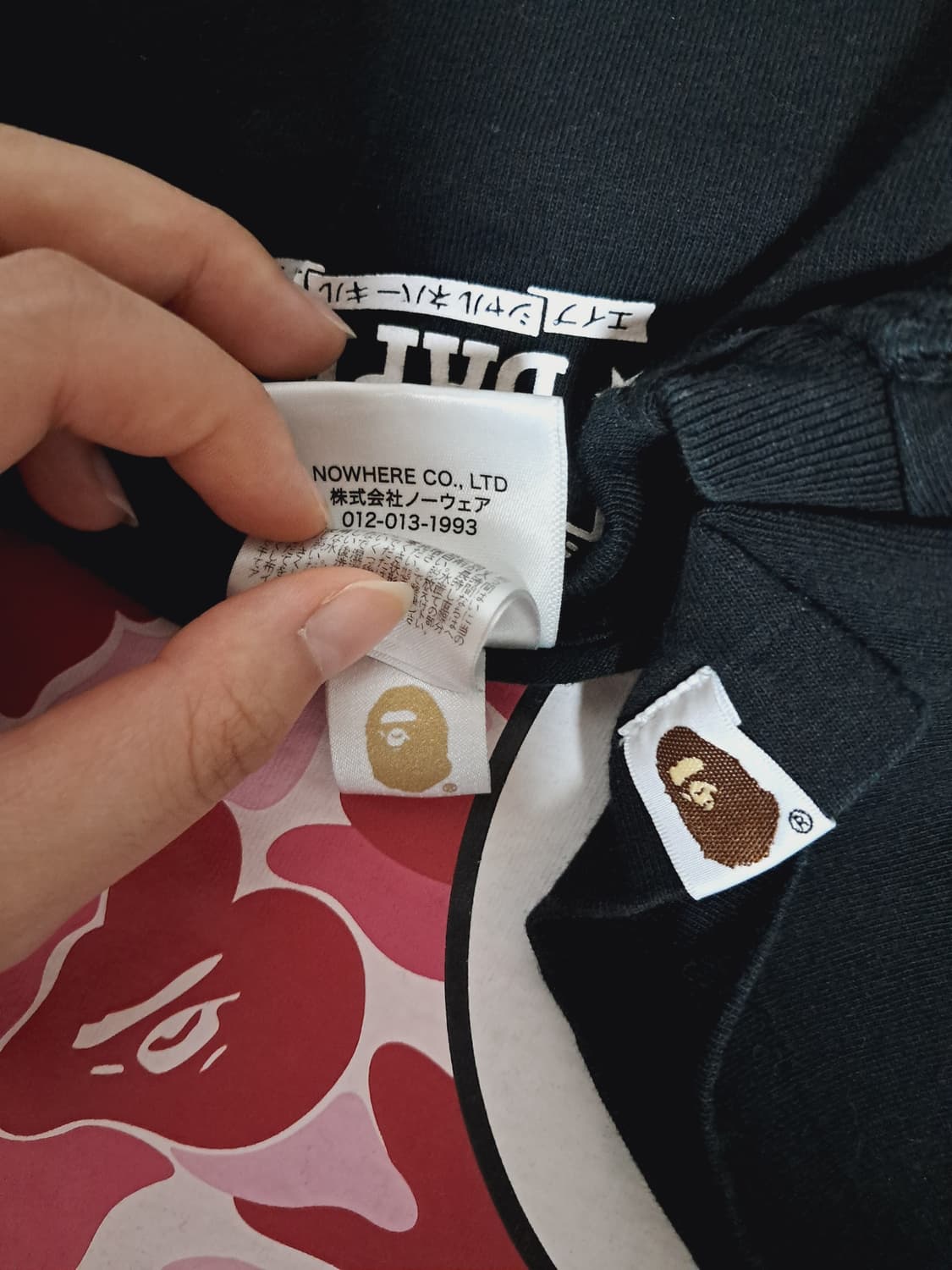 배이프 카모 헤드 재팬 반팔 상품이미지3