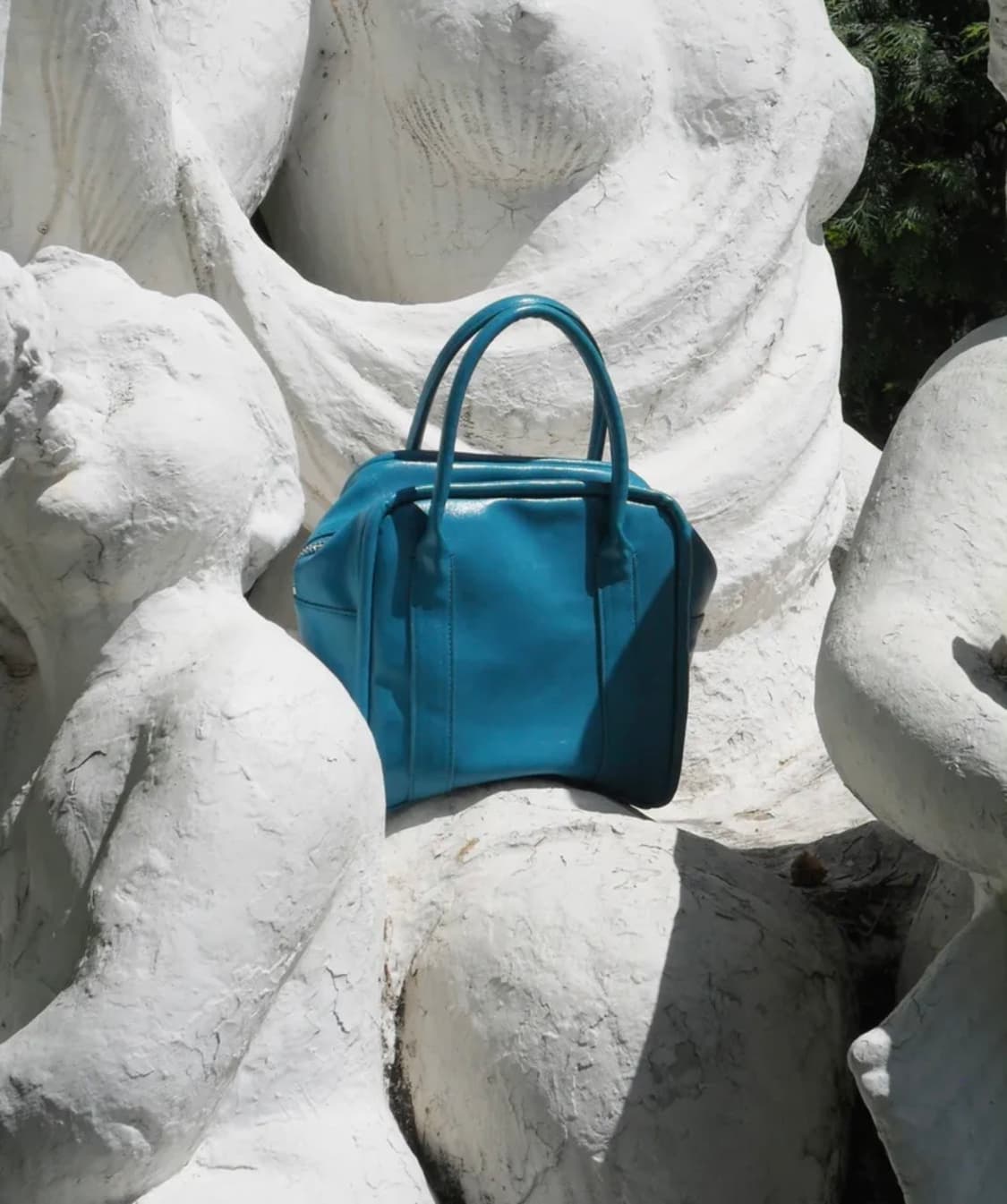 여밈 미니 박스백 아쿠아  상품이미지2