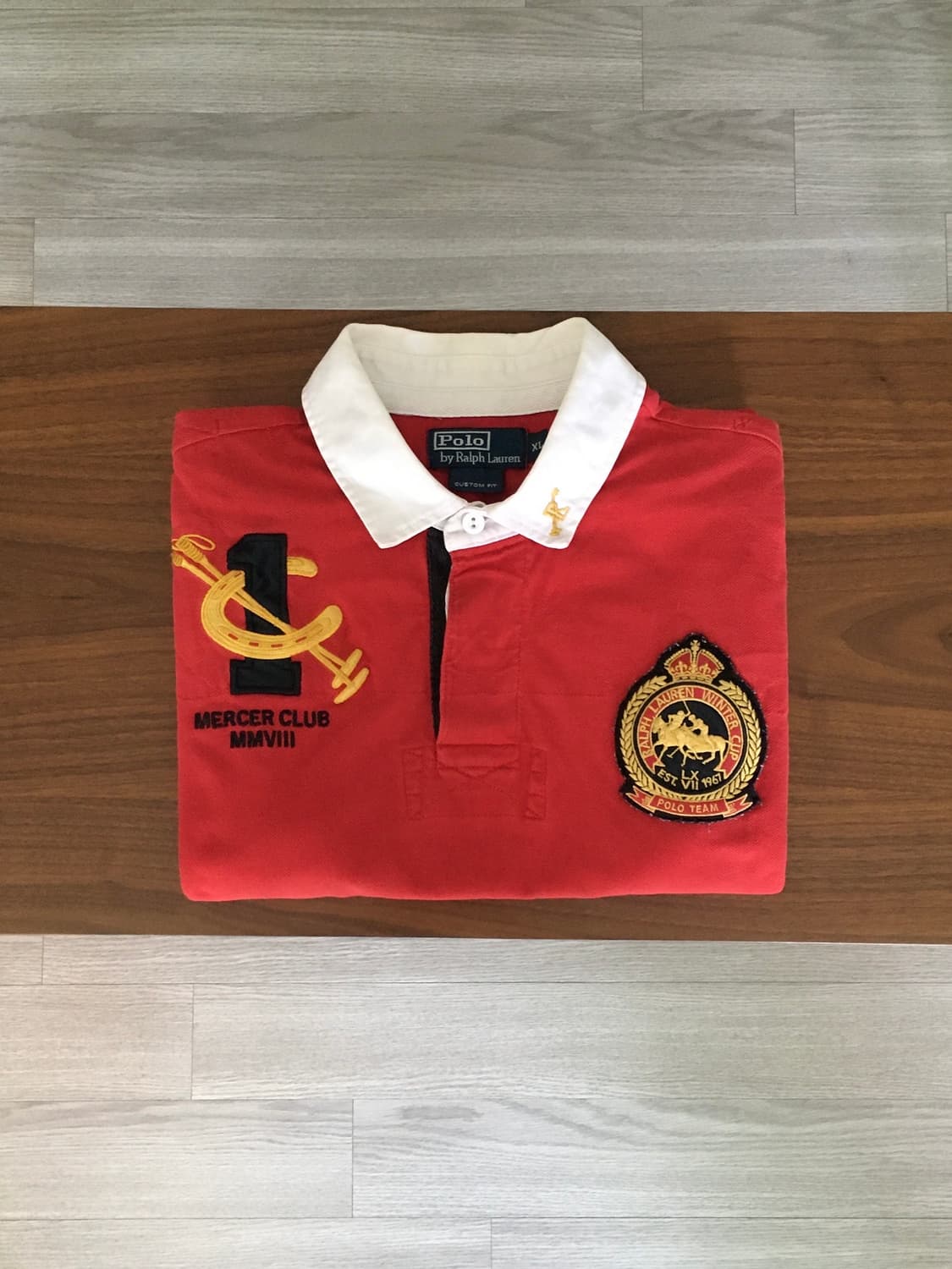 폴로 빅포니 긴팔 럭비티 메르세르클럽 추격자 레드 상품이미지1