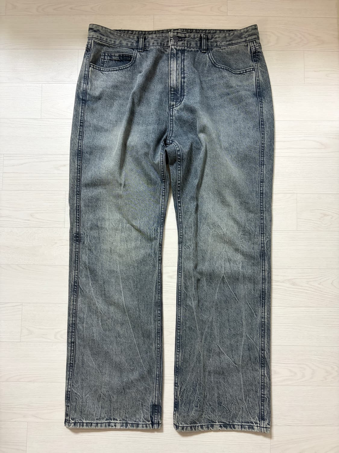 솔리드옴므 23ss 그레이 워싱 데님 코튼팬츠 52 상품이미지6