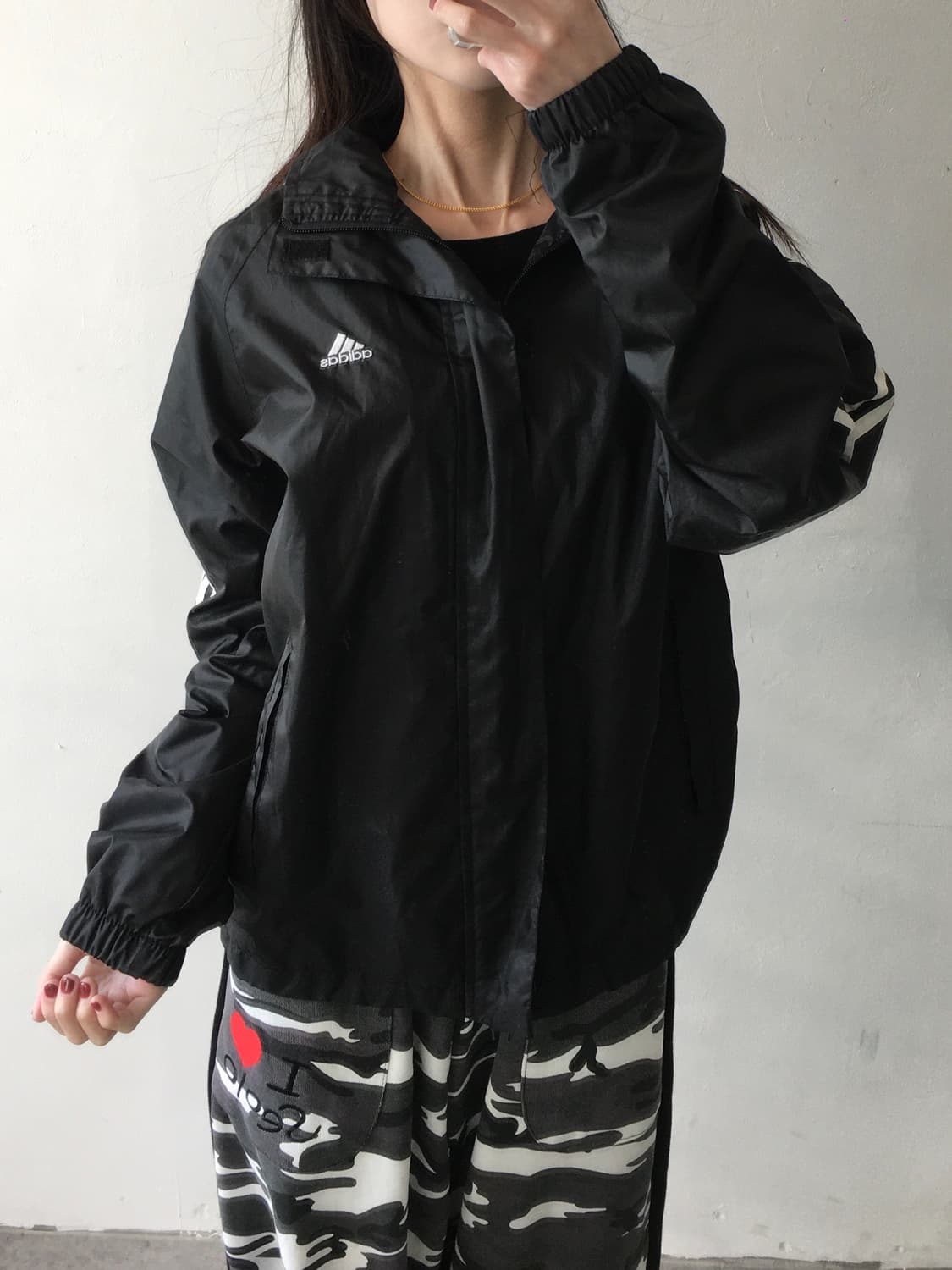 아디다스 삼선 바람막이 자켓 상품이미지1