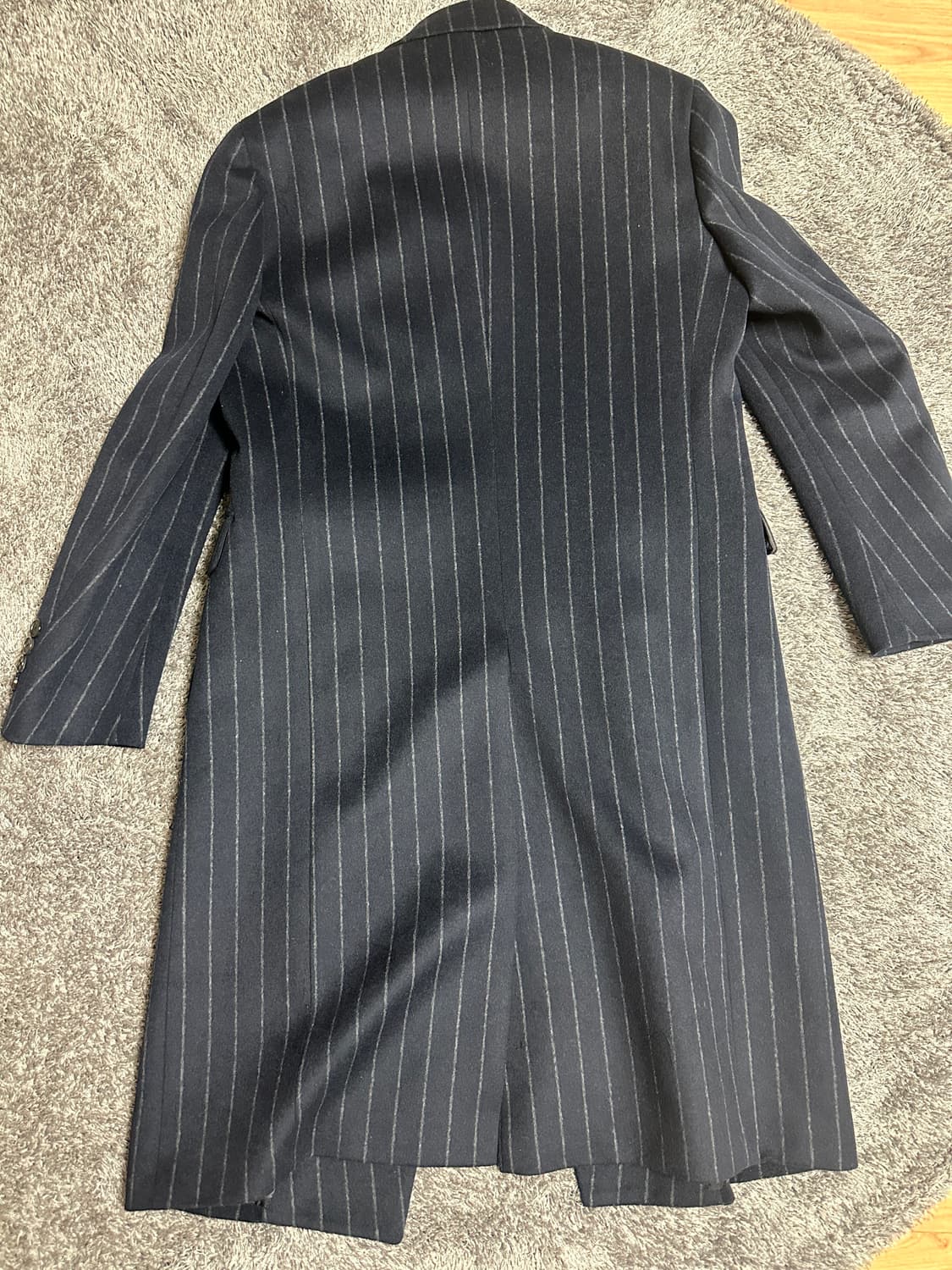 시스템옴므 더블 코트 스트라이프 다크 네이비 100 사이즈 상품이미지2