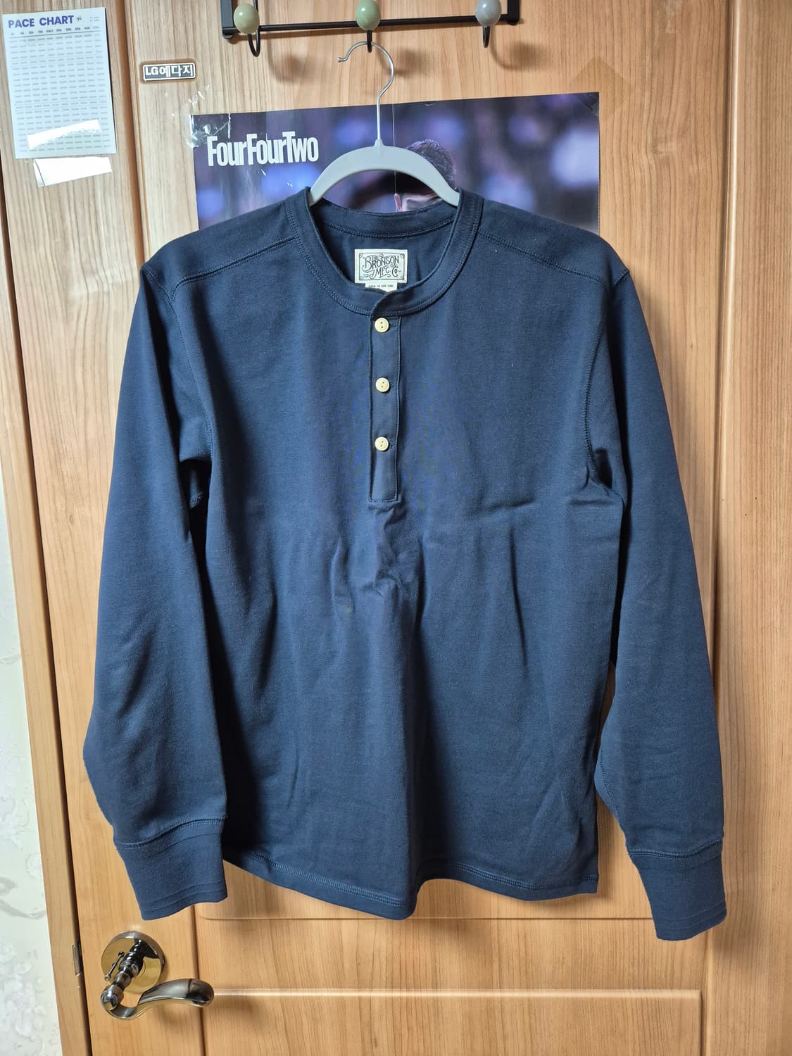 (미착용)브론슨 빈티지 롱슬리브 헨리넥 XL 네이비 상품이미지1