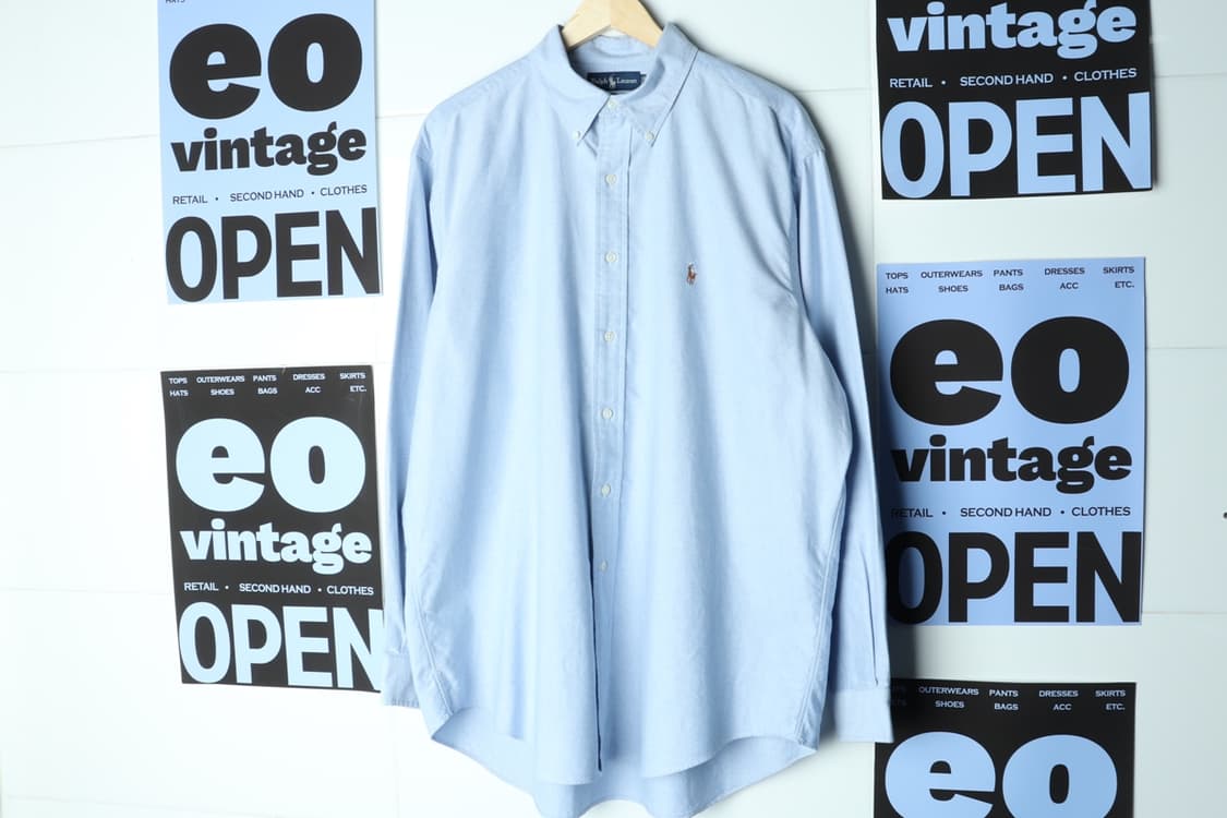 (XL-3XL) 폴로 랄프로렌 셔츠 남방 USA 90S 블루-H31845 상품이미지2