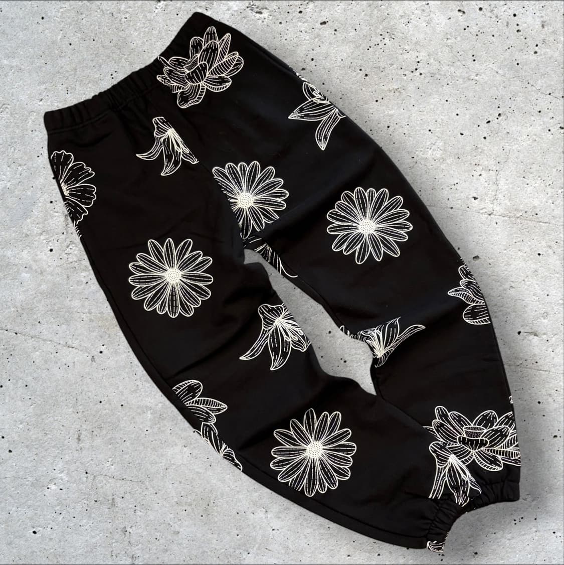 마르디메크르디 블랙 플라워 패턴 트레이닝 바지 팬츠 D734 상품이미지1