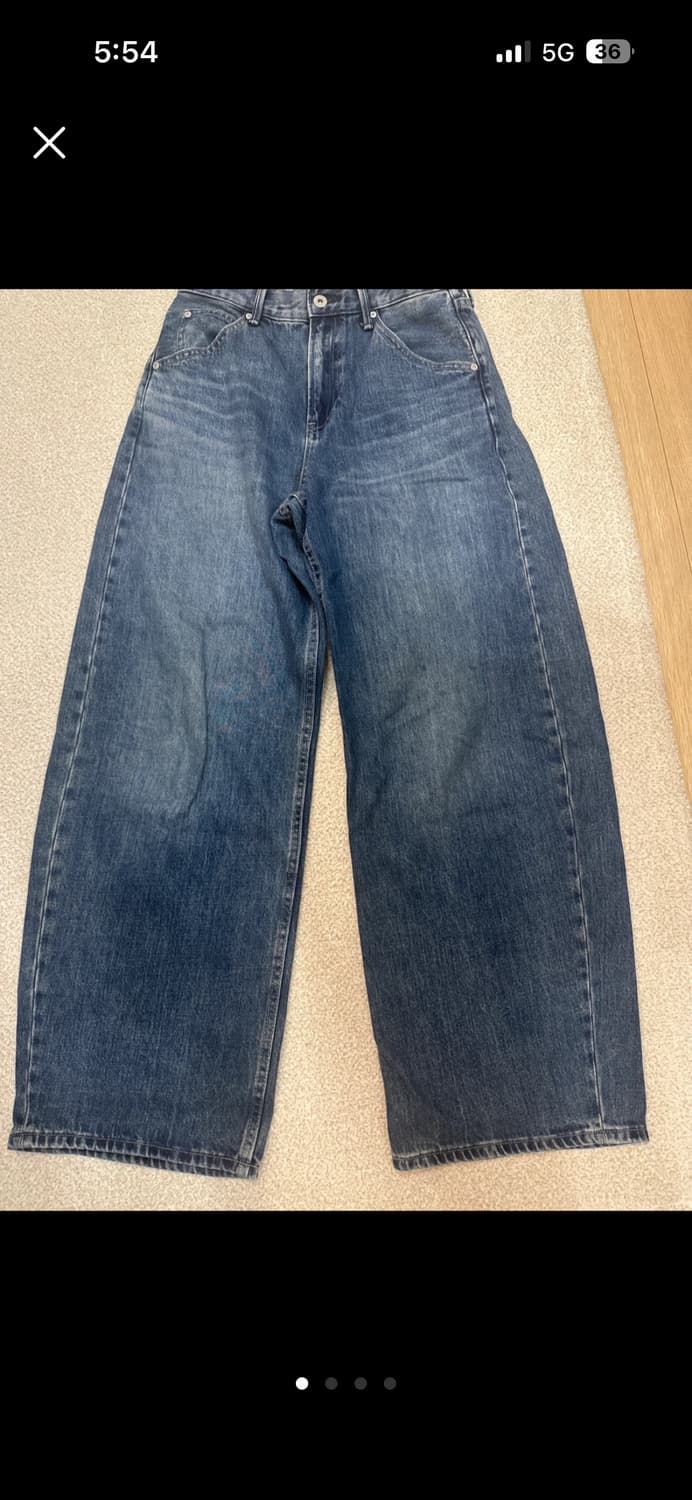 보관만해둔 유니클로 배기커브진 25(63.5) 중청 팝니다 상품이미지1