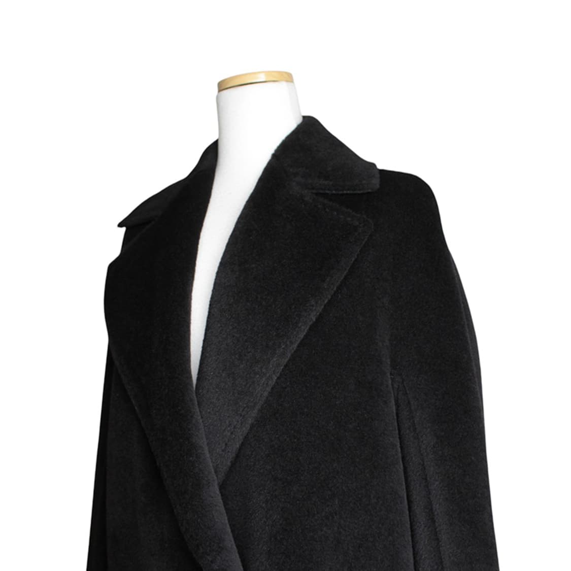 막스마라 스튜디오 블랙 알파카 혼방 롱코트 66 상품이미지4