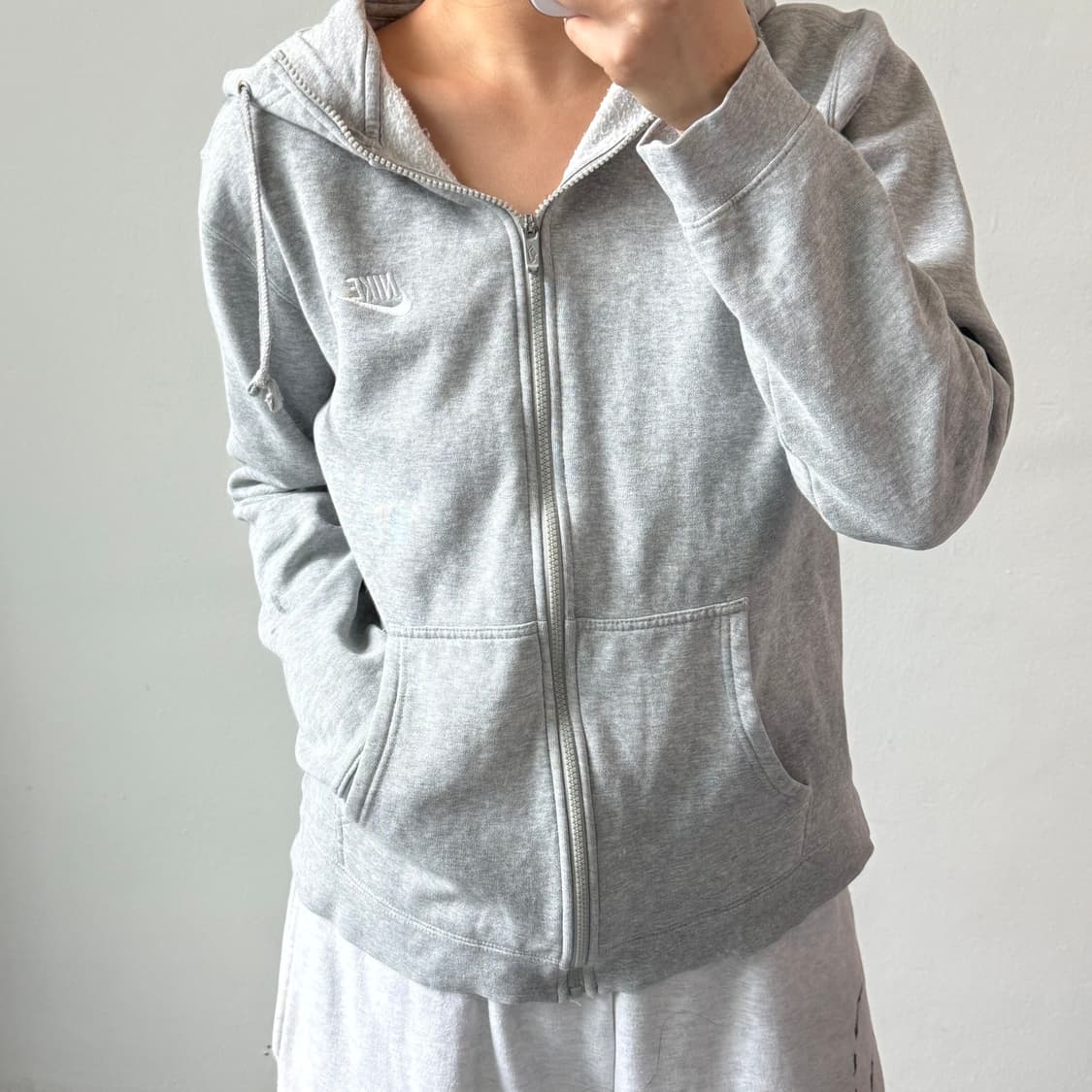 [XL] 나이키 그레이 후드집업 상품이미지1