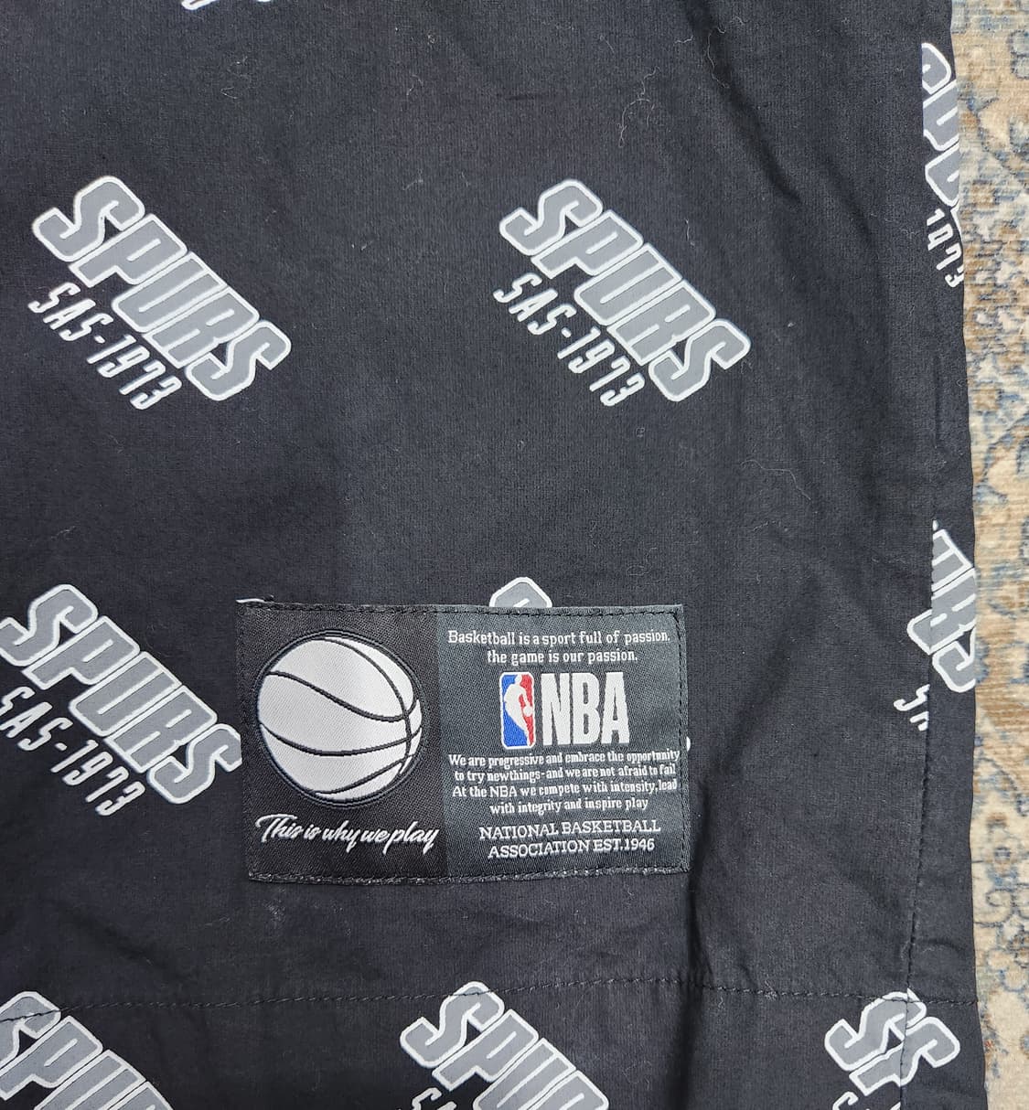 NBA 샌안토니어 스퍼스 프린트 면셔츠 XL 상품이미지3