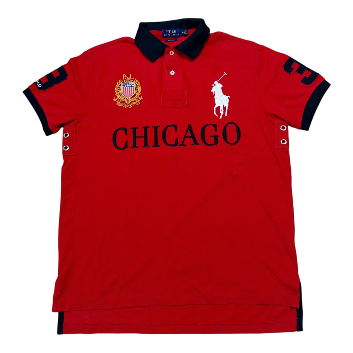 폴로 랄프로렌 치프키프 시카고 화이트 빅포니 PK 반팔 카라티 상품이미지1